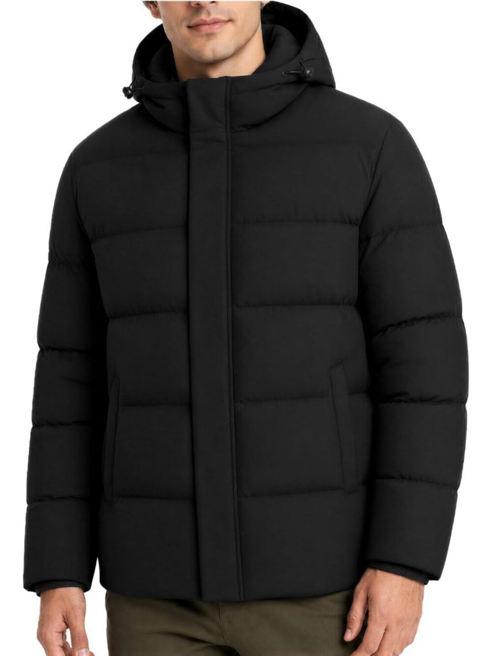 Men's Insulated Puffer Jacket - Thick Warm Coat for Cold Weather & Outdoor